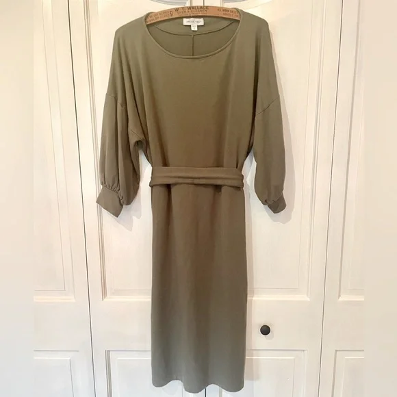 Amour Vert | Dresses | Amour Vert Cozy Sweatshirt Dress Green | Poshmark